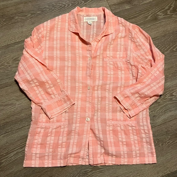 Victoria's Secret Other - Vintage Victoria’s Secret Country Quality Cottons Oversized Pajama top